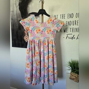 NWT Ollie Jay Classic Twirl Pink Floral Kids Dress Size 10